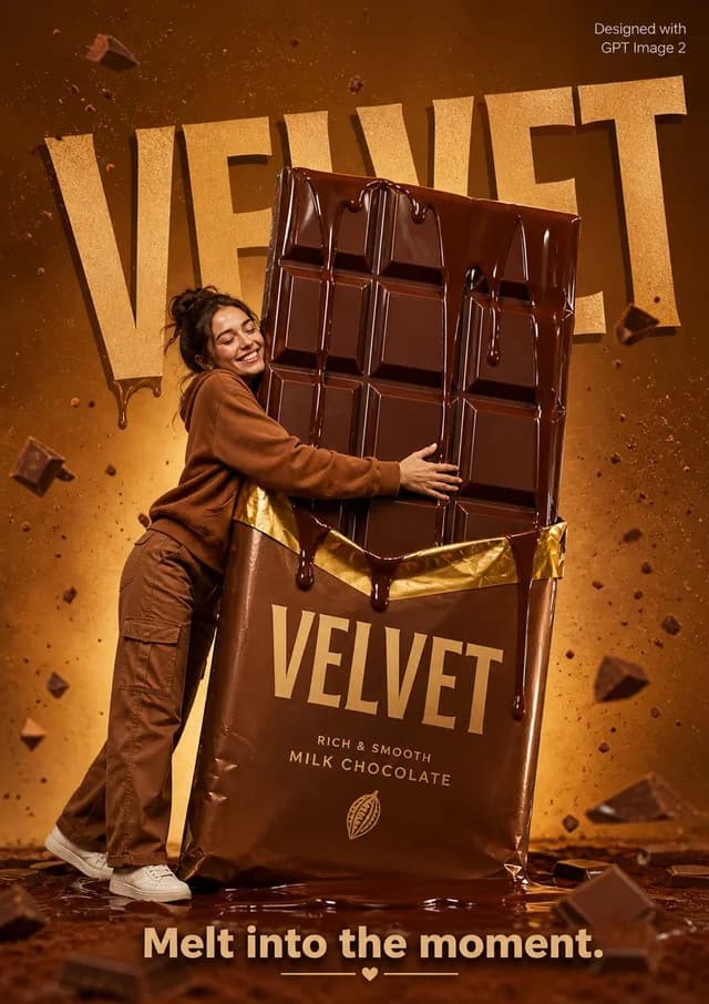 Playful Velvet Chocolate Poster preview image 1