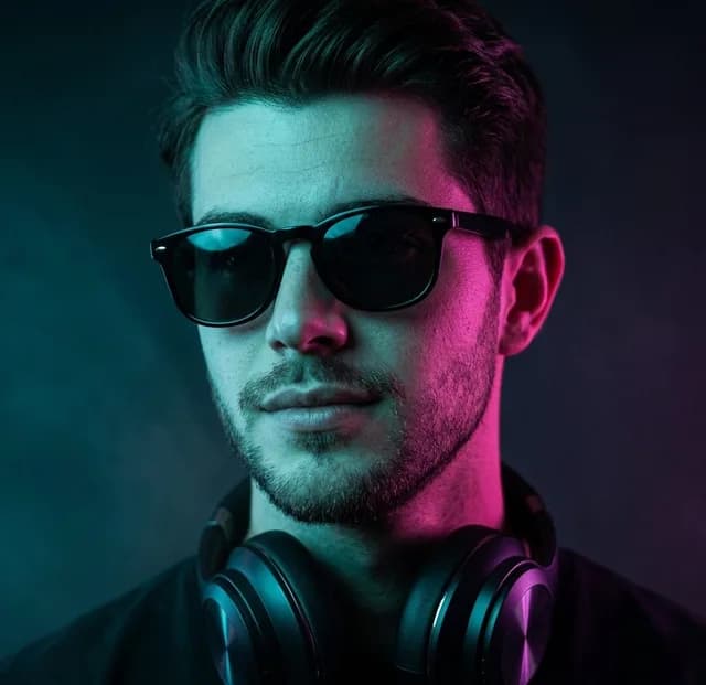 Neon Cyberpunk Portrait preview image 1