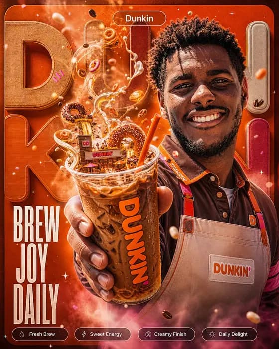 Dunkin Iced Coffee Poster preview image 1