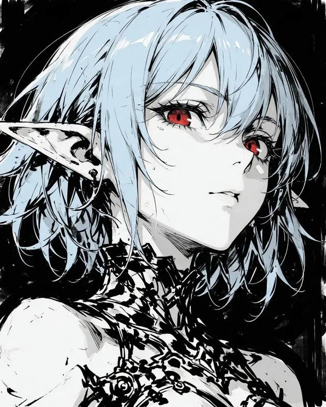 Censored Elf Cyborg Portrait preview image 1