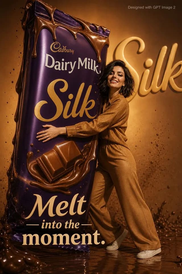Playful Chocolate Advertisement Poster preview image 1