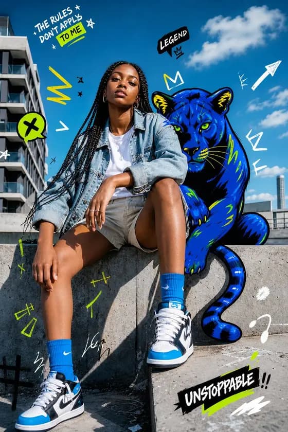 Street Fashion Panther Graffiti preview image 1