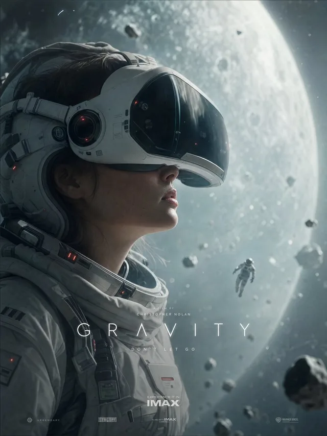 Gravity-Style Space Movie Poster preview image 1
