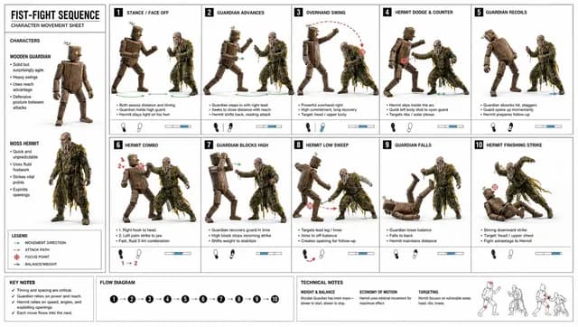 Fist-Fight Character Motion Sheet preview image 1