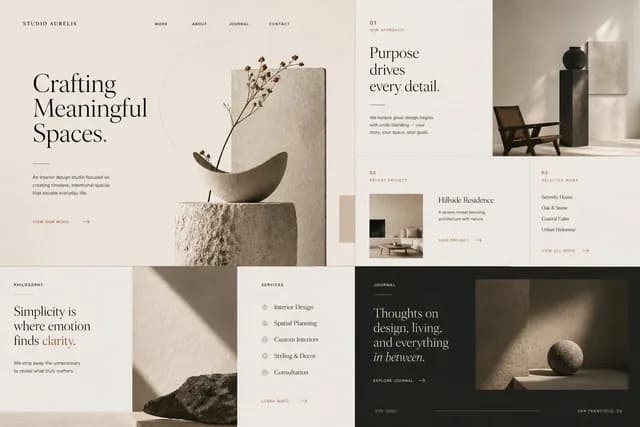 Minimal Interior Studio Website preview image 1