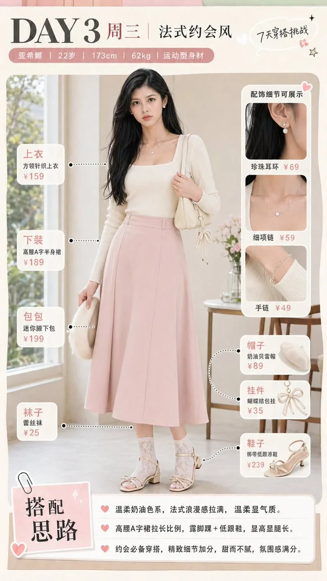 French Date Outfit Infographic preview image 1