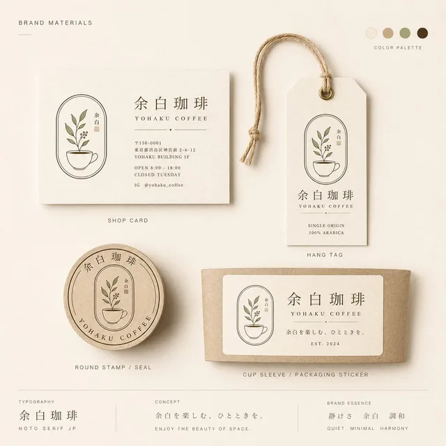 Yohaku Coffee Brand Materials Board preview image 1