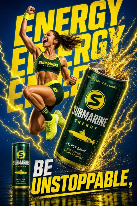 Dynamic Energy Drink Ad preview image 1