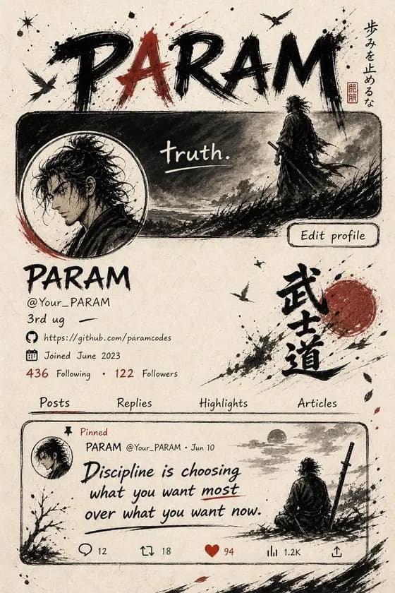 Samurai Ink Social Profile preview image 1