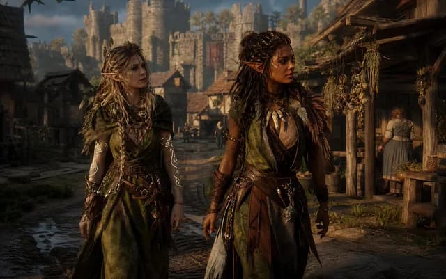Censored Elven Adventurers in Medieval Village preview image 1