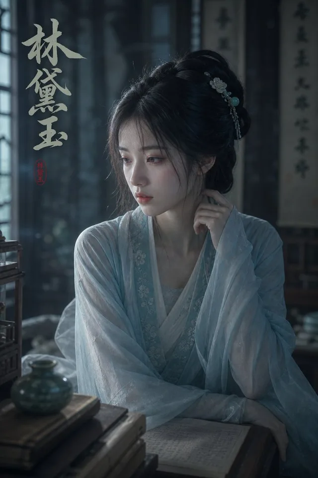 Melancholic Lin Daiyu Portrait preview image 1