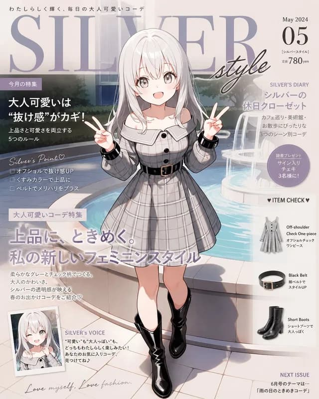 Anime Silver Style Magazine Cover preview image 1