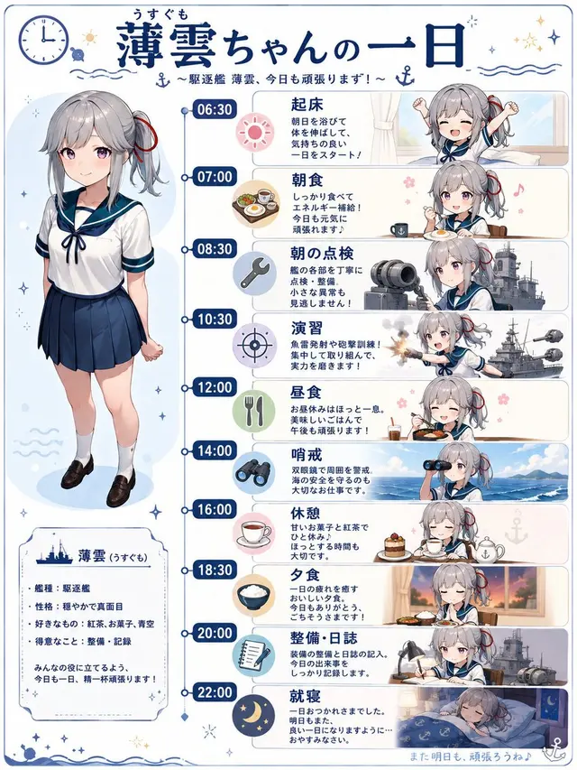 Ship Girl Daily Schedule Poster preview image 1