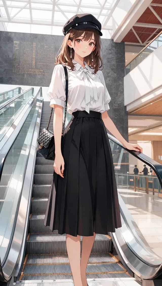Anime Mall Escalator Fashion Portrait preview image 1