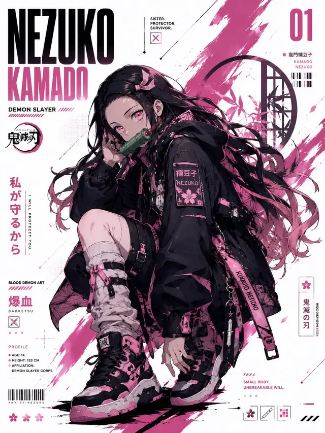 Anime Techwear Character Poster preview image 1