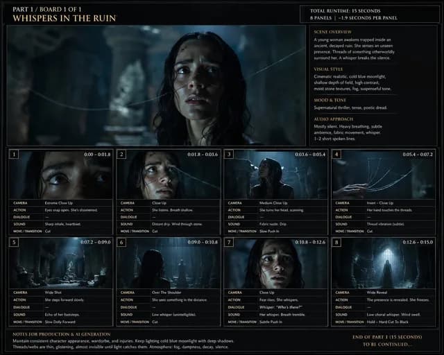 Whispers in the Ruin Storyboard preview image 1