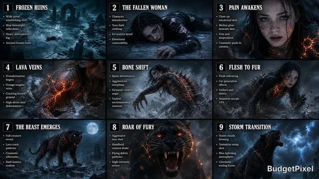Dark Fantasy Storyboard Infographic preview image 1