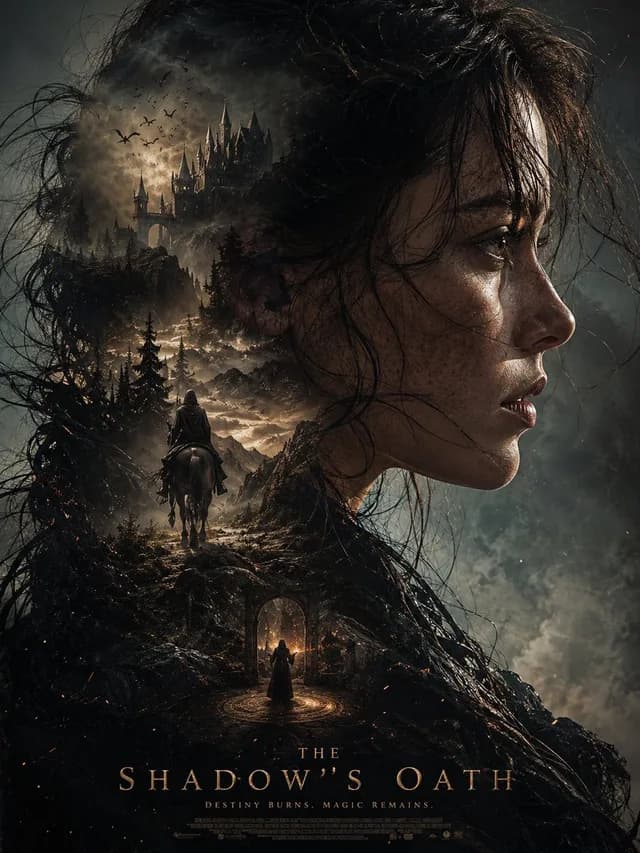 Dark Fantasy Double Exposure Poster preview image 1