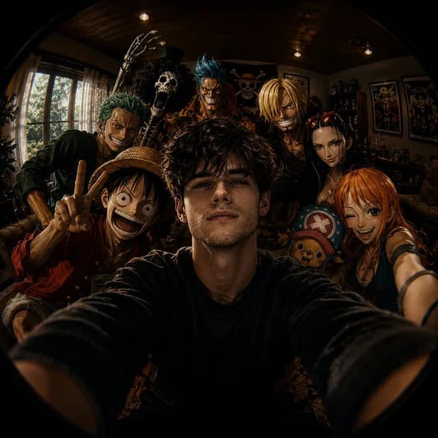 Fisheye Anime Group Selfie preview image 1