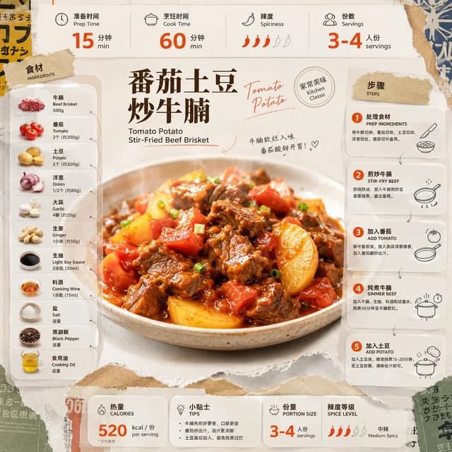 Tomato Potato Beef Recipe Infographic preview image 1