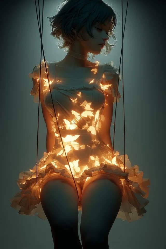 Glowing Butterfly Marionette Girl preview image 1