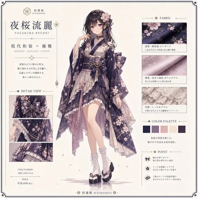 Yozakura Modern Kimono Catalog preview image 1