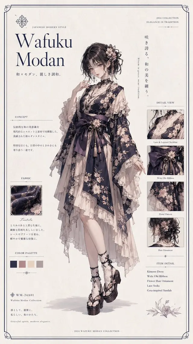 Wafuku Modern Fashion Poster preview image 1