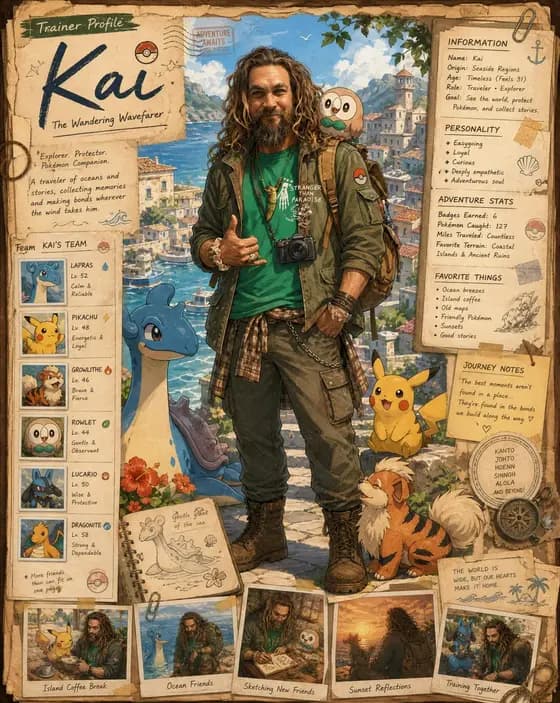 Pokemon Trainer Profile Journal Poster preview image 1