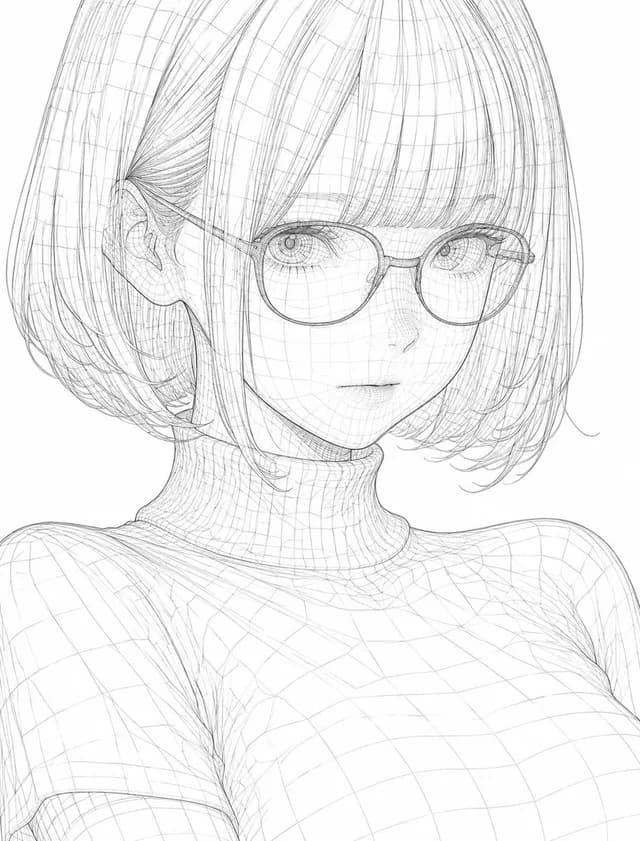 3D Wireframe Illustration Transformation preview image 1