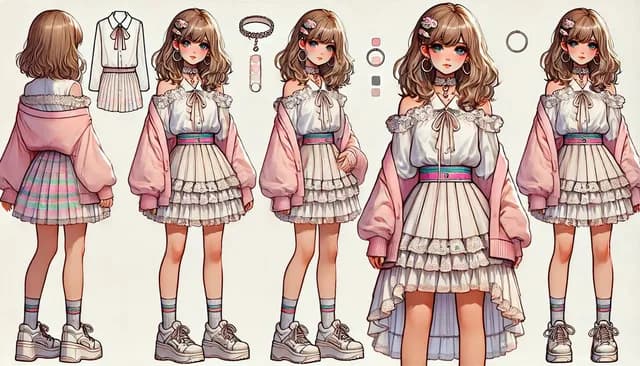 Pastel Street Lolita Reference Sheet preview image 1