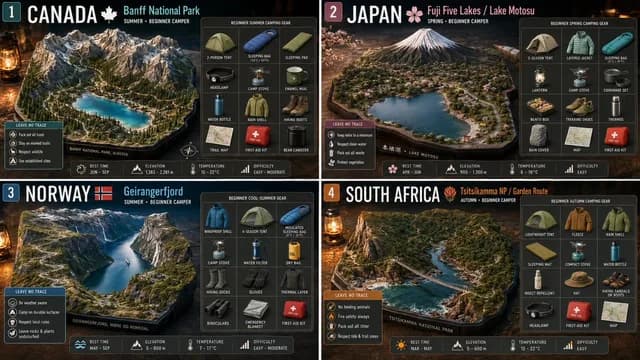 Beginner Camping Infographic Template preview image 1