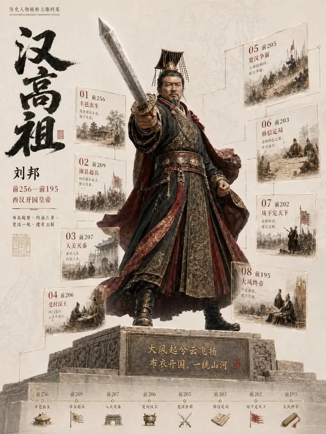 3D Historical Biography Poster Template preview image 1