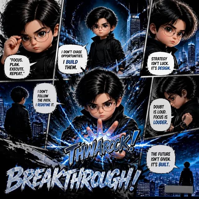Motivational Comic Breakthrough Poster preview image 1