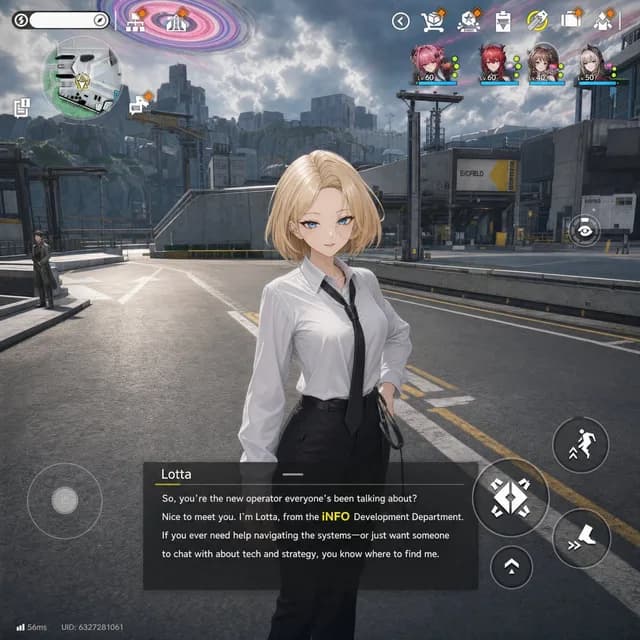 Sci-Fi Gacha RPG Dialogue Screenshot preview image 1