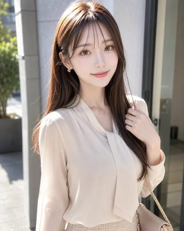Sunlit Fashion Portrait with Privacy Block preview image 1