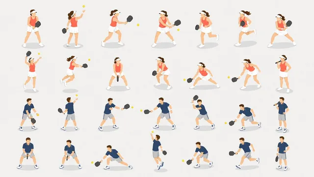Pickleball Player Pose Set preview image 1