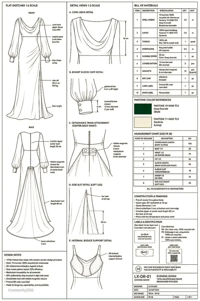 Technical Fashion Specification Sheet preview image 1