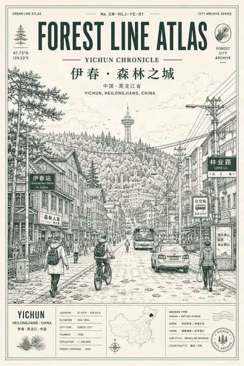 Urban Line Atlas Poster preview image 1