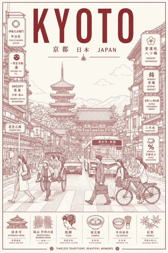 Minimalist Line Art Travel Poster preview image 1