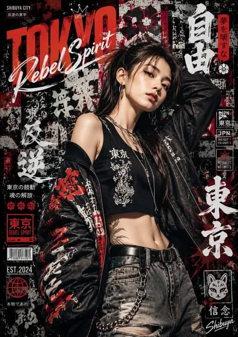 Japanese Graffiti Street Art Poster preview image 1
