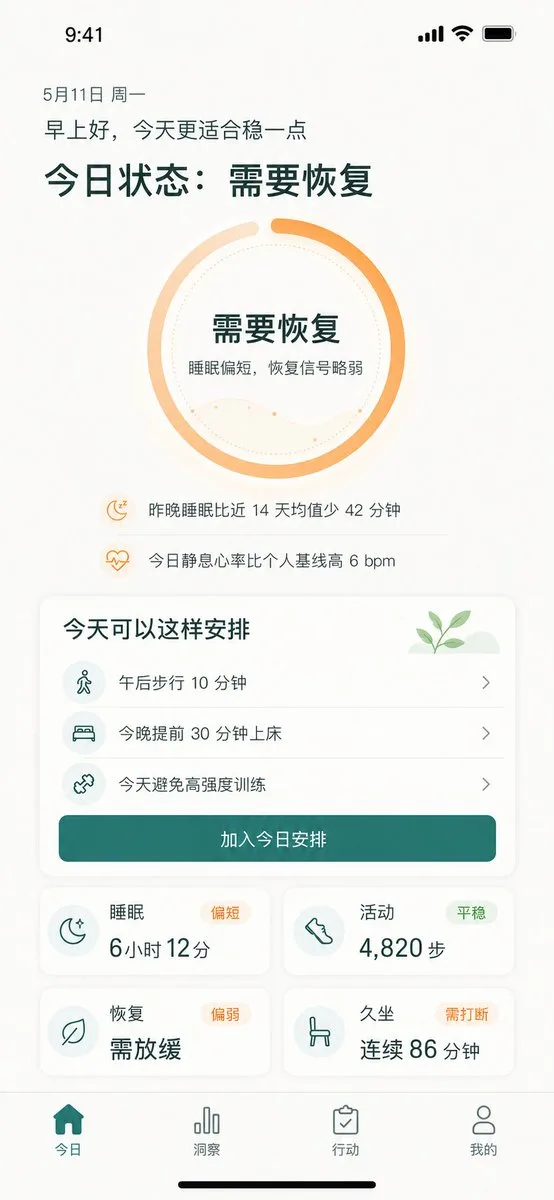 Chinese Wellness Recovery App UI preview image 1