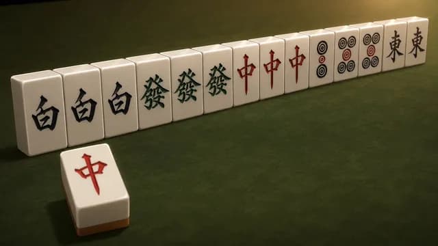 Cinematic Daisangen Mahjong Hand preview image 1