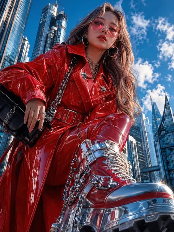 Cyberpunk High-Fashion Editorial preview image 1