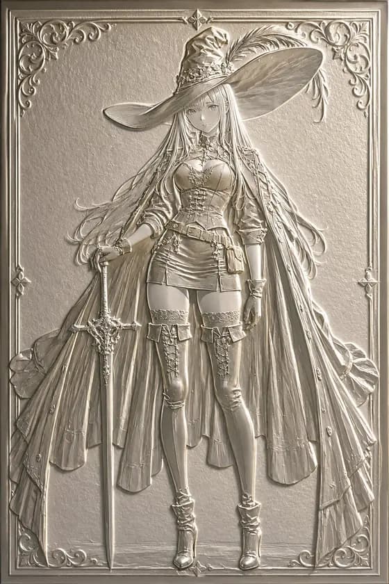 Embossed Luxury Card Relief Prompt preview image 1