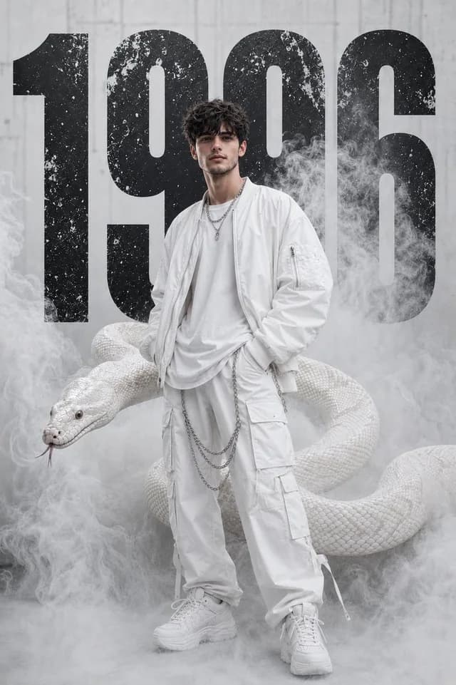 Monochromatic High-Fashion Editorial with Python preview image 1