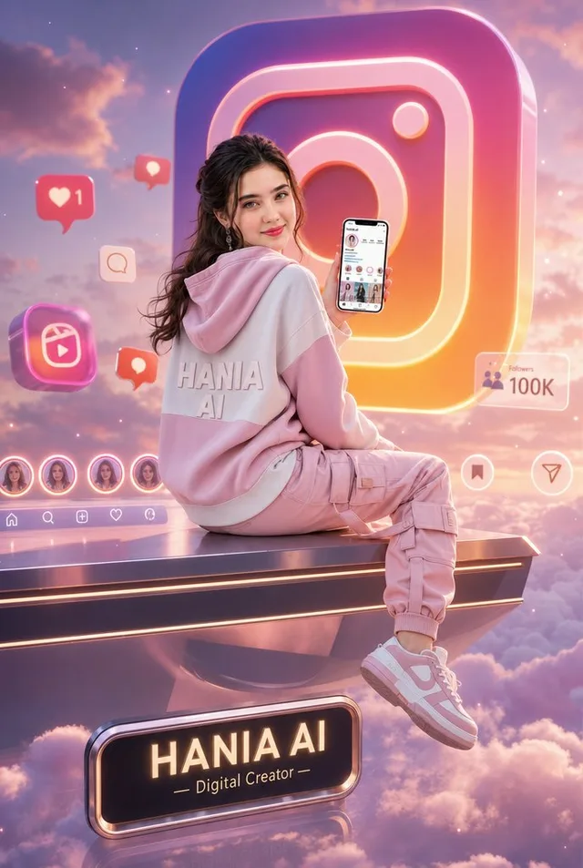 Floating Instagram Creator Portrait preview image 1