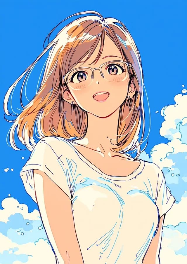 Summer Anime Girl Portrait preview image 1
