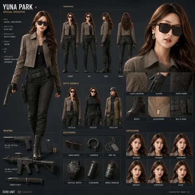 Yuna Park Tactical Character Sheet preview image 1