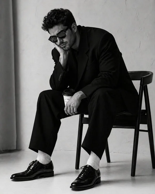 Minimalist Monochrome Fashion Portrait preview image 1