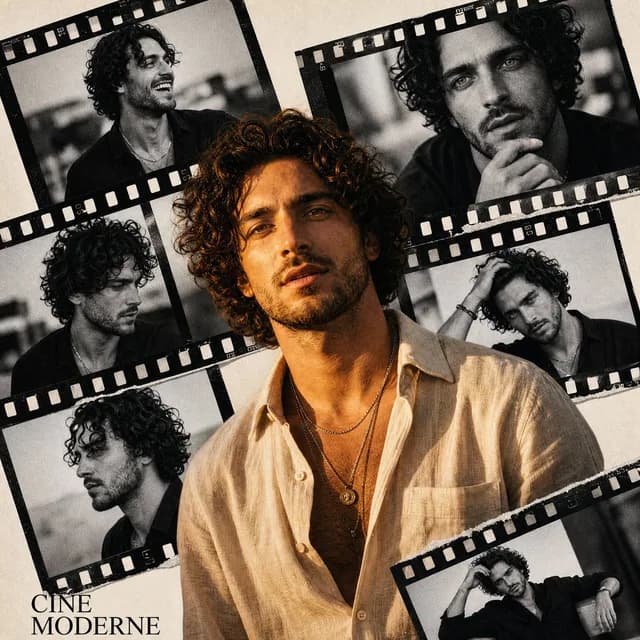 Retro Cinema Portrait Collage preview image 1